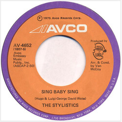 The Stylistics Sing Baby Sing USED VINYL 7INCH 45 RPM SINGLE