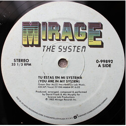 The System Tu Estas En Mi Systema (You Are In My System) USED VINYL 12INCH 33 S RPM