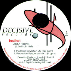 Instinct (2) Just A Feeling VINYL 12" USED