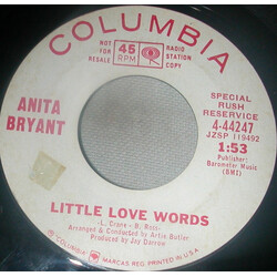 Anita Bryant Little Love Words USED VINYL 7INCH PROMO