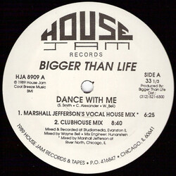 Bigger Than Life Dance With Me VINYL 12" USED