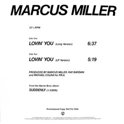 Marcus Miller Lovin' You USED VINYL 12INCH PROMO 33 S RPM