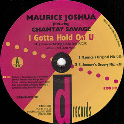 Maurice Joshua / Chantay Savage I Gotta Hold On U VINYL 12" USED
