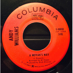 Andy Williams A Woman's Way USED VINYL 7INCH 45 RPM