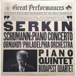 Robert Schumann / Rudolf Serkin / Eugene Ormandy / The Philadelphia Orchestra / Budapest String Quartet Piano Concerto / Piano Quintet Vinyl LP USED