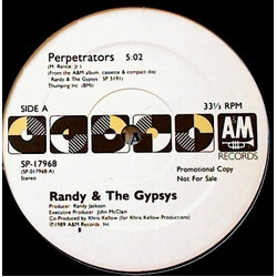 Randy & The Gypsys Perpetrators USED VINYL 12INCH PROMO 33 S RPM