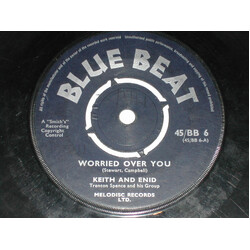 Keith & Enid Worried Over You USED VINYL 7INCH 45 RPM