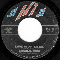 Charlie Rich Love Is After Me / Pass On By USED VINYL 7INCH 45 RPM