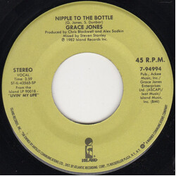 Grace Jones Nipple To The Bottle / I Need A Man Vinyl 7" USED