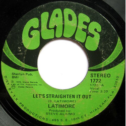 Latimore (2) Let's Straighten It Out USED VINYL 7INCH 45 RPM SINGLE STYRENE STEREO