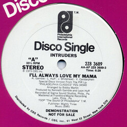 The Intruders I'll Always Love My Mama VINYL 12" USED