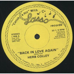 Herb Colley Back In Love Again USED VINYL 12INCH 33 S RPM STEREO