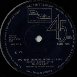 Marvin Gaye Too Busy Thinking About My Baby USED VINYL 7INCH 45 RPM SINGLE