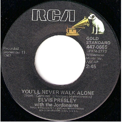 Elvis Presley / The Jordanaires You'll Never Walk Alone Vinyl 7" USED