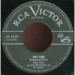 Eddie Fisher / Hugo Winterhalter Orchestra Any Time / Never Before USED VINYL 7INCH 45 RPM SINGLE REPRESS