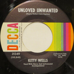 Kitty Wells Unloved Unwanted / Au Revoir USED VINYL 7INCH 45 RPM