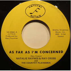 Natalie Raynes / Ray Cross / The Country Plainsmen As Far As I'm Concerned USED VINYL 7INCH 45 RPM