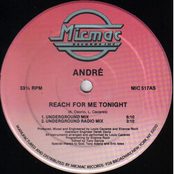 André (4) Reach For Me Tonight USED VINYL 12INCH 33 S RPM