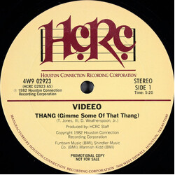Videeo Thang (Gimme Some Of That Thang) USED VINYL 12INCH 33 S RPM PROMO STEREO
