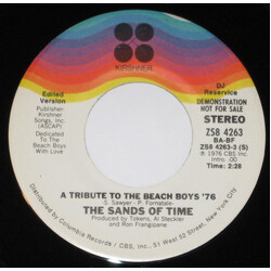 The Sands Of Time (6) A Tribute To The Beach Boys '76 USED VINYL 7INCH 45 RPM SINGLE PROMO STEREO