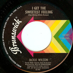 Jackie Wilson I Get The Sweetest Feeling / Nothing But Heartaches (Keep Haunting Me) USED VINYL 7INCH 45 RPM SINGLE MISPRINT