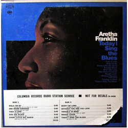 Aretha Franklin Today I Sing The Blues Vinyl LP USED