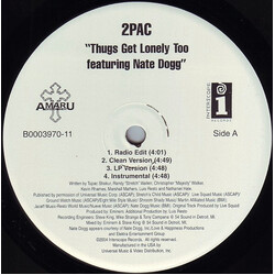 2Pac / Nate Dogg Thugs Get Lonely Too USED VINYL 12INCH 33 S RPM