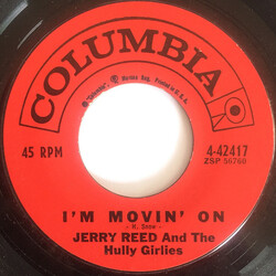 Jerry Reed / The Hully Girlies I'm Movin' On / Goodnight, Irene USED VINYL 7INCH 45 RPM SINGLE STYRENE