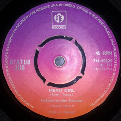 Status Quo Mean Girl Vinyl 7" USED