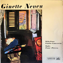Ginette Neveu / Jean Neveu / Walter Susskind / Philharmonia Orchestra Sibelius: Violin Concerto / Suk: Four Pieces Vinyl LP USED