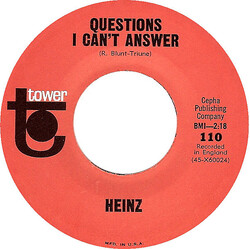 Heinz Questions I Can't Answer / The Beating Of My Heart USED VINYL 7INCH