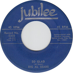 Al Sears So Glad USED VINYL 7INCH 45 RPM SINGLE