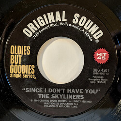 The Skyliners Since I Don't Have You USED VINYL 7INCH 45 RPM SINGLE REISSUE STYRENE
