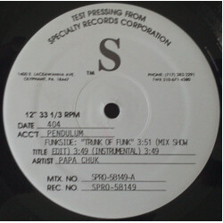 Papa Chuk Trunk Of Funk USED VINYL 12INCH 33 S RPM TEST PRESSING