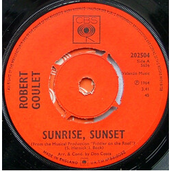 Robert Goulet Sunrise Sunset USED VINYL 7INCH SINGLE
