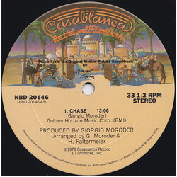 Giorgio Moroder Chase USED VINYL 12INCH 33 S RPM SINGLE SIDED STEREO