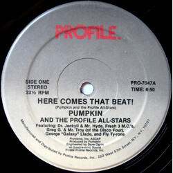 Pumpkin And The Profile All-Stars Here Comes That Beat! VINYL 12" USED