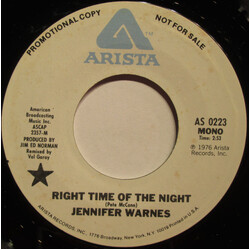 Jennifer Warnes Right Time Of The Night USED VINYL 7INCH 45 RPM PROMO
