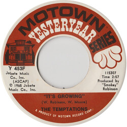 The Temptations It's Growing / Since I Lost My Baby VINYL 7" USED
