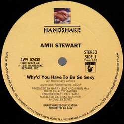 Amii Stewart Why'd You Have To Be So Sexy USED VINYL 12INCH 33 S RPM