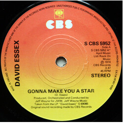 David Essex Gonna Make You A Star USED VINYL 7INCH 45 RPM SINGLE REISSUE STEREO