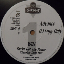Win You've Got The Power (Chocolate Thrills Mix) USED VINYL 12INCH 45 RPM ADVANCE