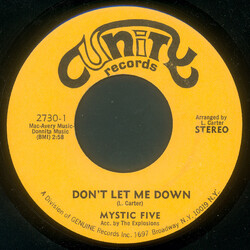 Mystic Five (2) / The Explosions (12) Don't Let Me Down USED VINYL 7INCH 45 RPM STEREO