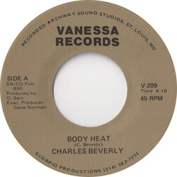 Charles Beverly Body Heat USED VINYL 7INCH 45 RPM