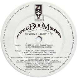 Sonic Boom Society / Gershon Jackson Shading Light E.P. USED VINYL 12INCH 33 S RPM EP PROMO