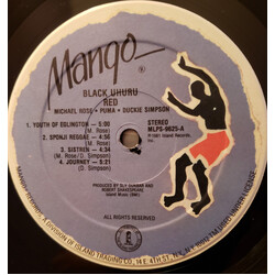 Black Uhuru Red Vinyl LP USED