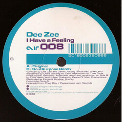 Dee Zee I Have A Feeling VINYL 12" USED