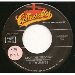 Etta James Stop The Wedding / Fool That I Am USED VINYL 7INCH 45 RPM