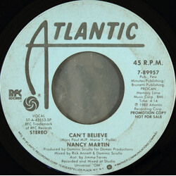 Nancy Martinez Can't Believe USED VINYL 7INCH 45 RPM SINGLE STEREO MONO PROMO