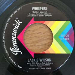 Jackie Wilson Whispers (Gettin' Louder) USED VINYL 7INCH 45 RPM SINGLE